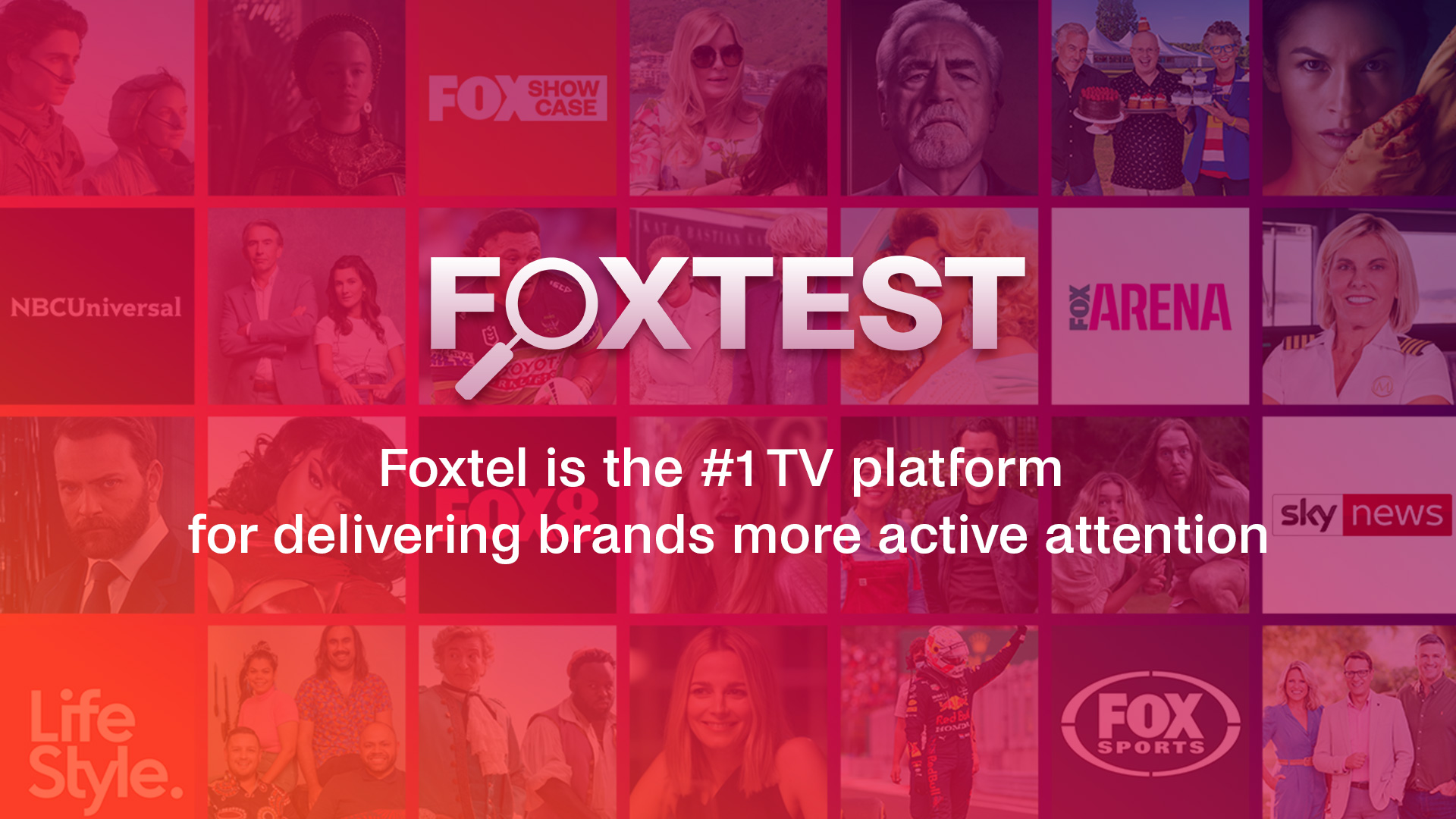 Foxtel is the #1 TV platform for delivering brands more active attention